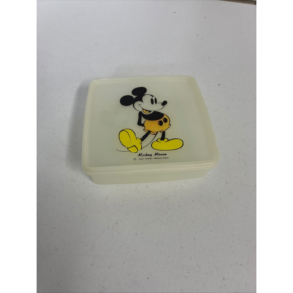 Vintage Mickey Mouse Eagle Super Seal Plastic Storage Container Sandwich Box USA